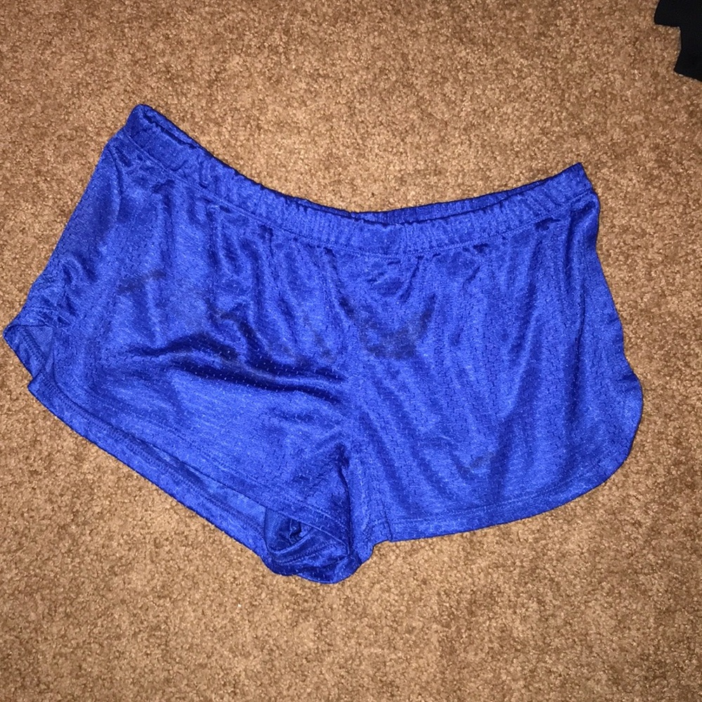 Blue gym shorts